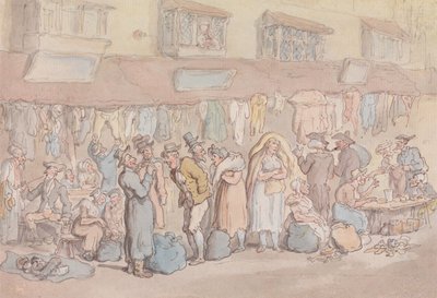 Rag Fair of Rosemary Lane door Thomas Rowlandson